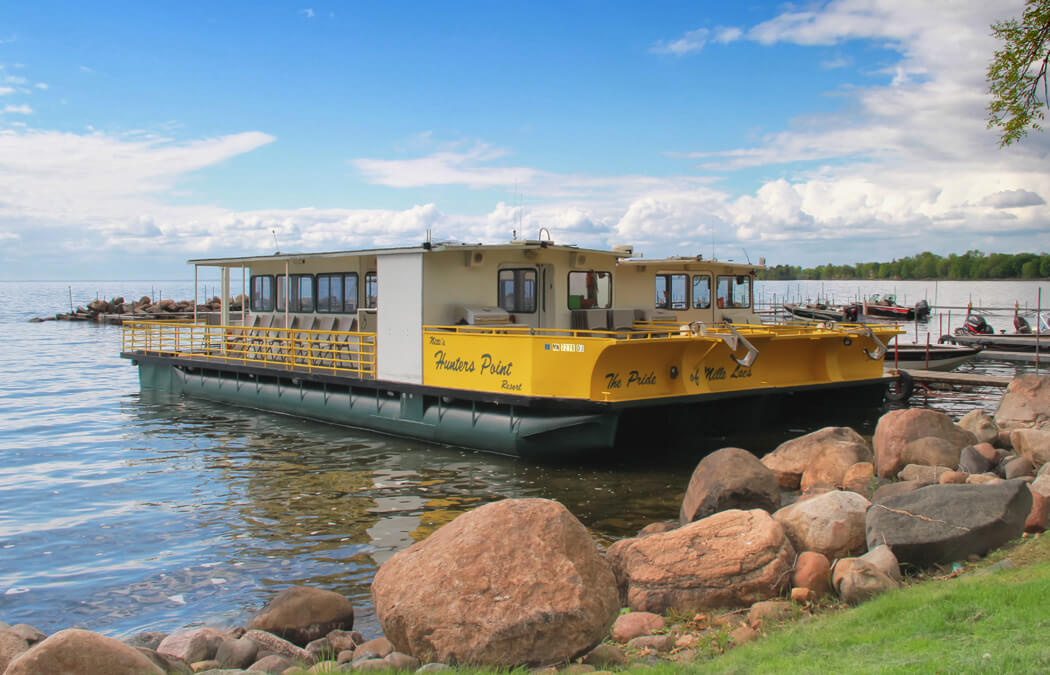 Private Charter Boats Mille Lacs Lake Nitti's Hunters Point Resort