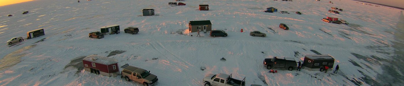 Ice Fishing on Mille Lacs Lake at Nitti's Hunters Point Resort